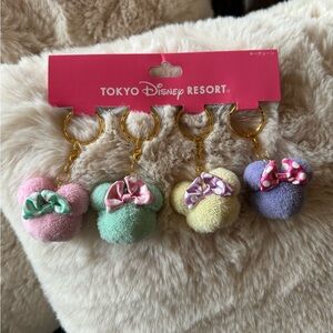 Minnie Mouse Disney plush keychains Disney Sea Japan